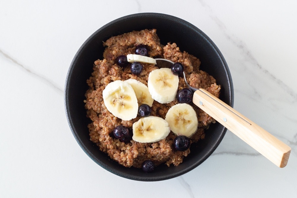 quinoa con platano y cacao