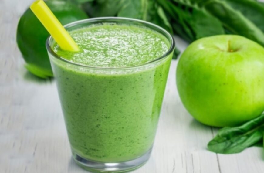 licuado verde proteinas manzana espinacas