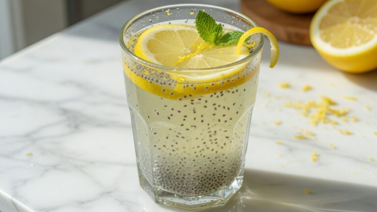 agua de limon con chia activada