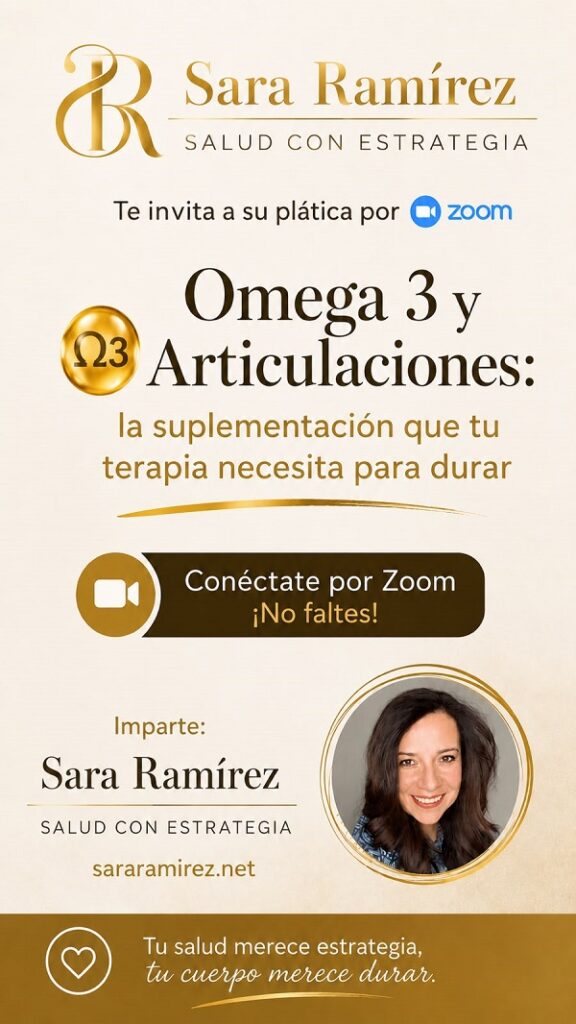 banner de conferencia tema omega 3 y articulaciones